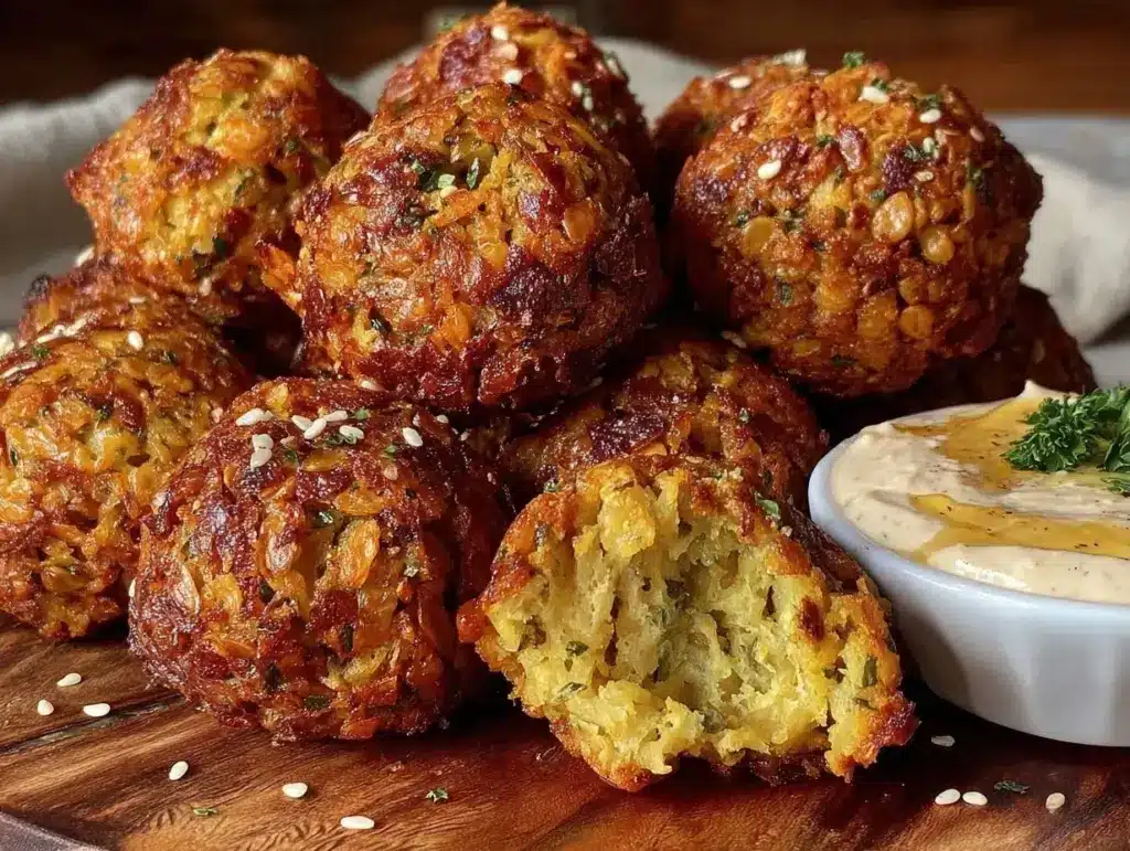 crispy baked falafel recipe - featured image