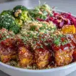 crispy baked tofu buddha bowl - featured image