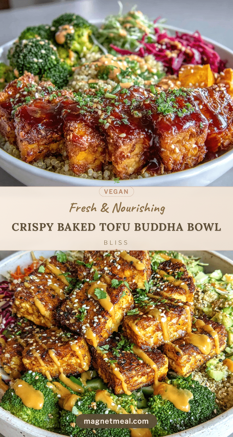 crispy baked tofu buddha bowl recipe