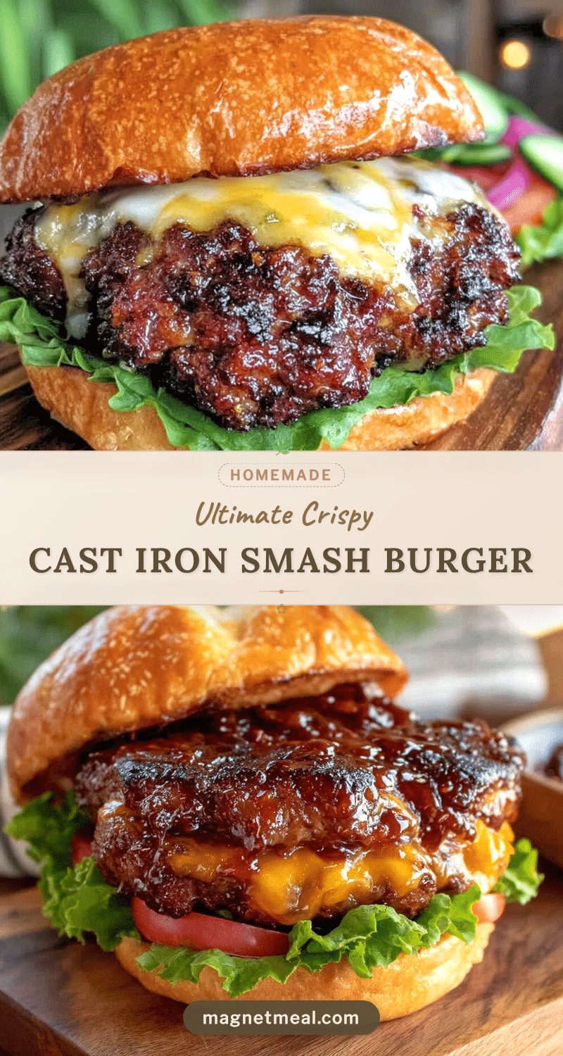 crispy cast iron smash burger recipe