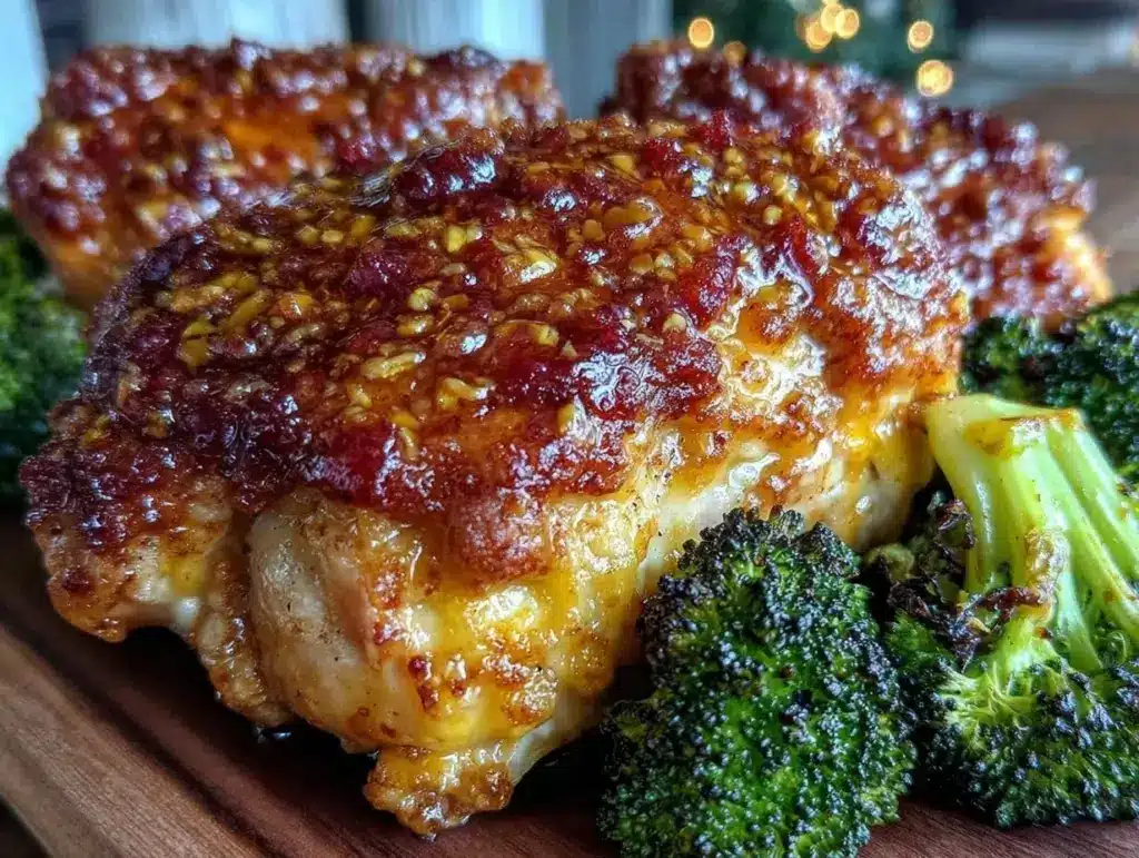 crispy honey mustard baked chicken breast - featured image