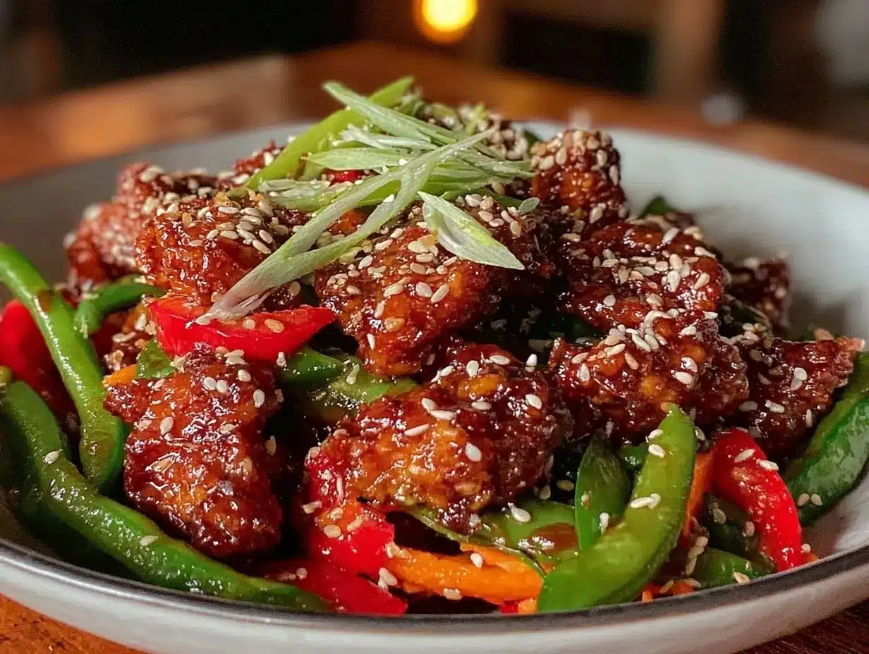 crispy honey sesame chicken stir fry preparation steps