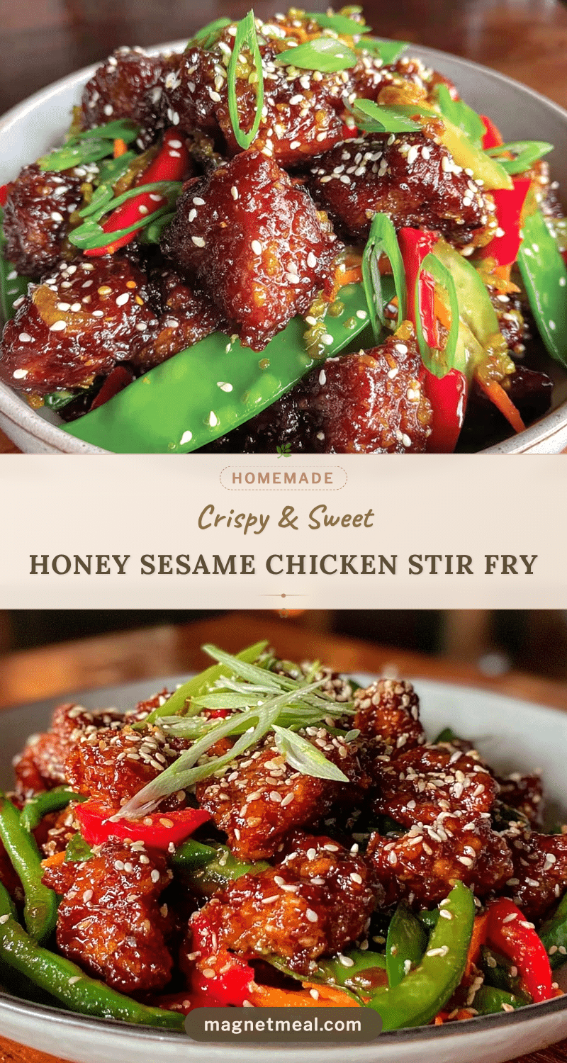 crispy honey sesame chicken stir fry recipe