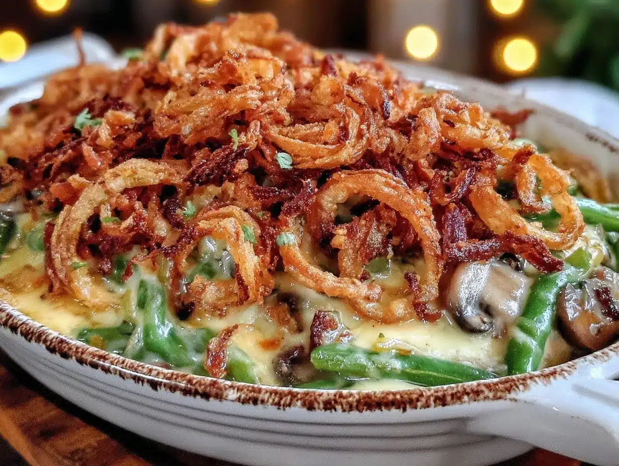crispy loaded green bean casserole preparation steps