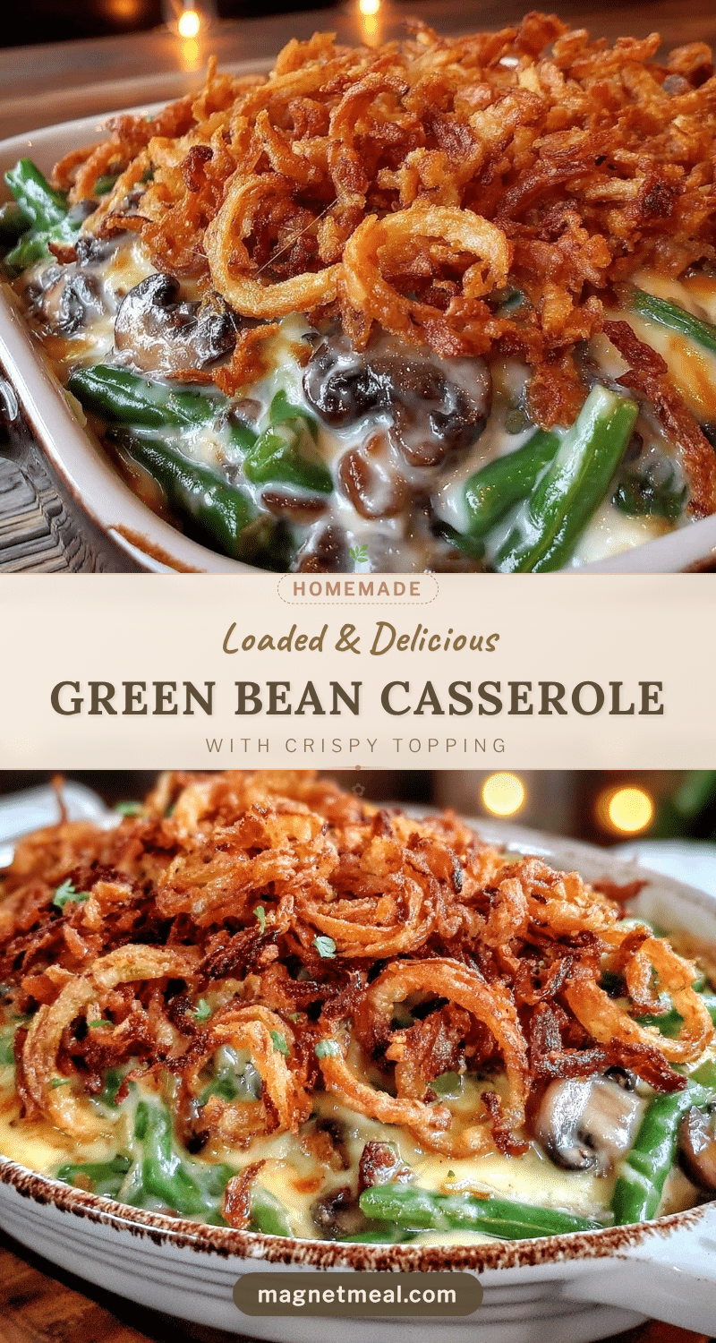 crispy loaded green bean casserole recipe
