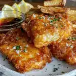 crispy oven-baked fish and chips - featured image
