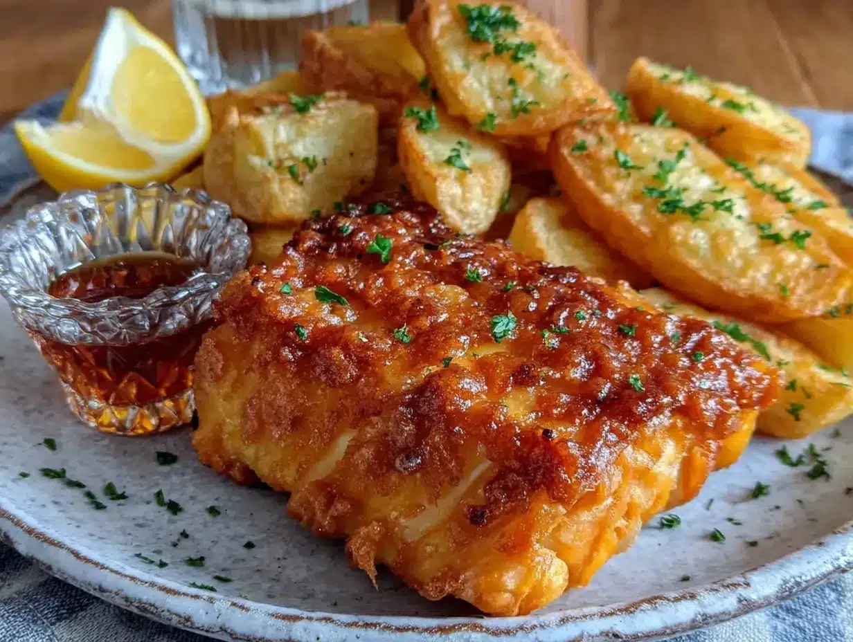 crispy oven-baked fish and chips preparation steps