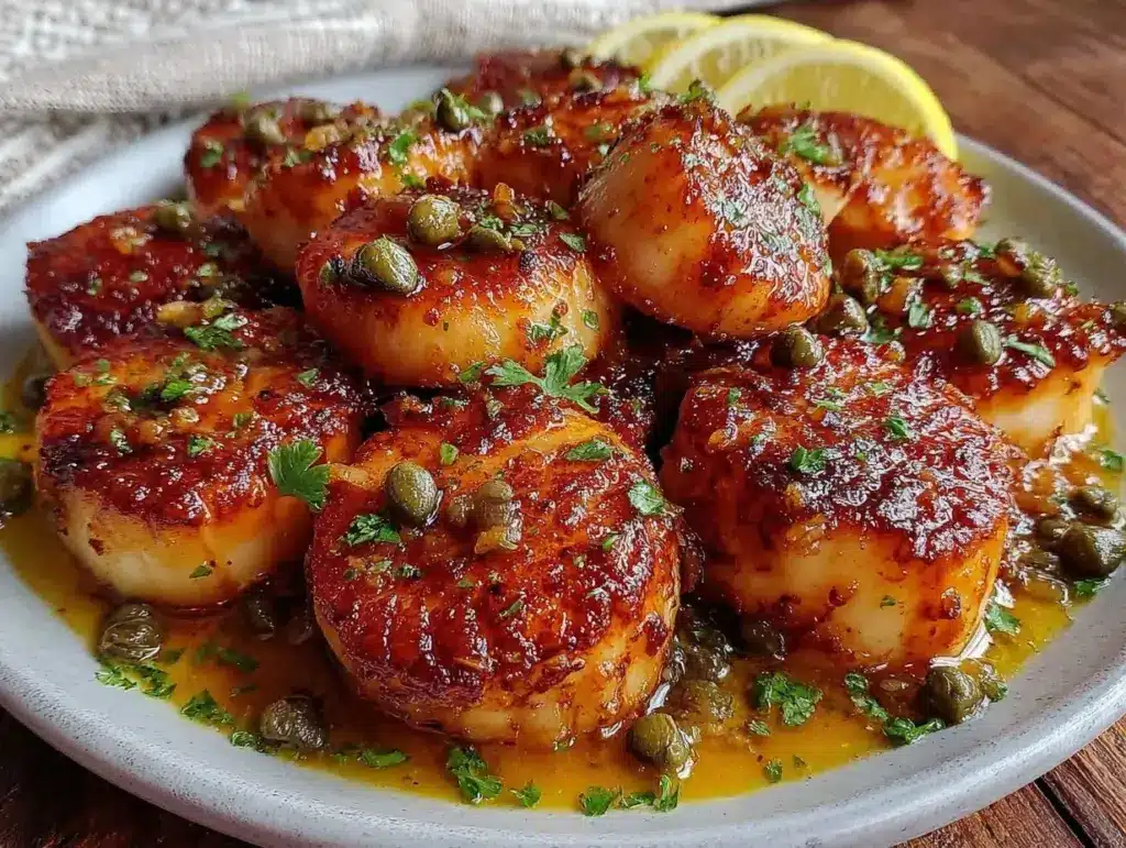 crispy pan-seared scallops - featured image