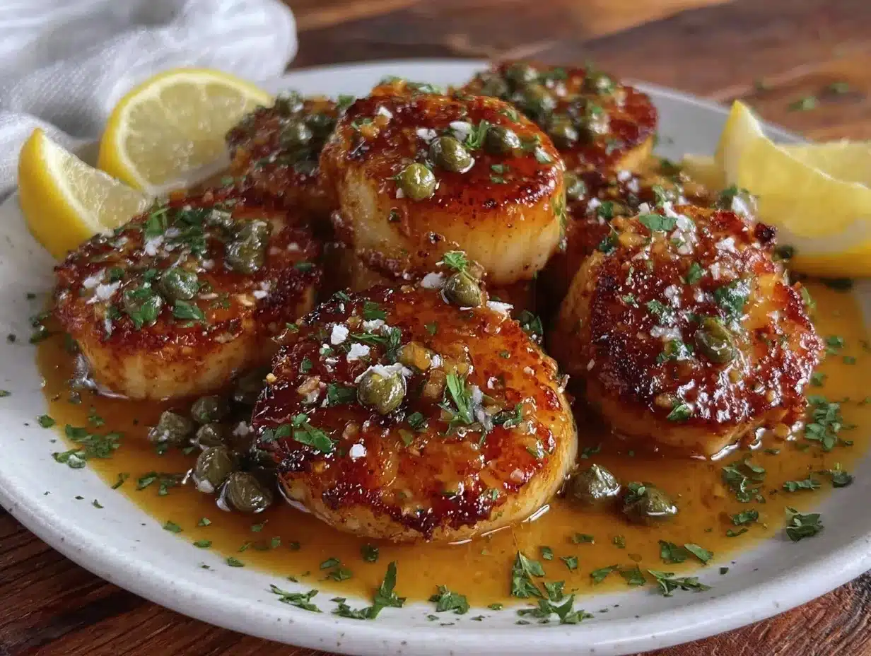 crispy pan-seared scallops preparation steps