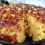 crispy southern cast iron skillet cornbread - featured image