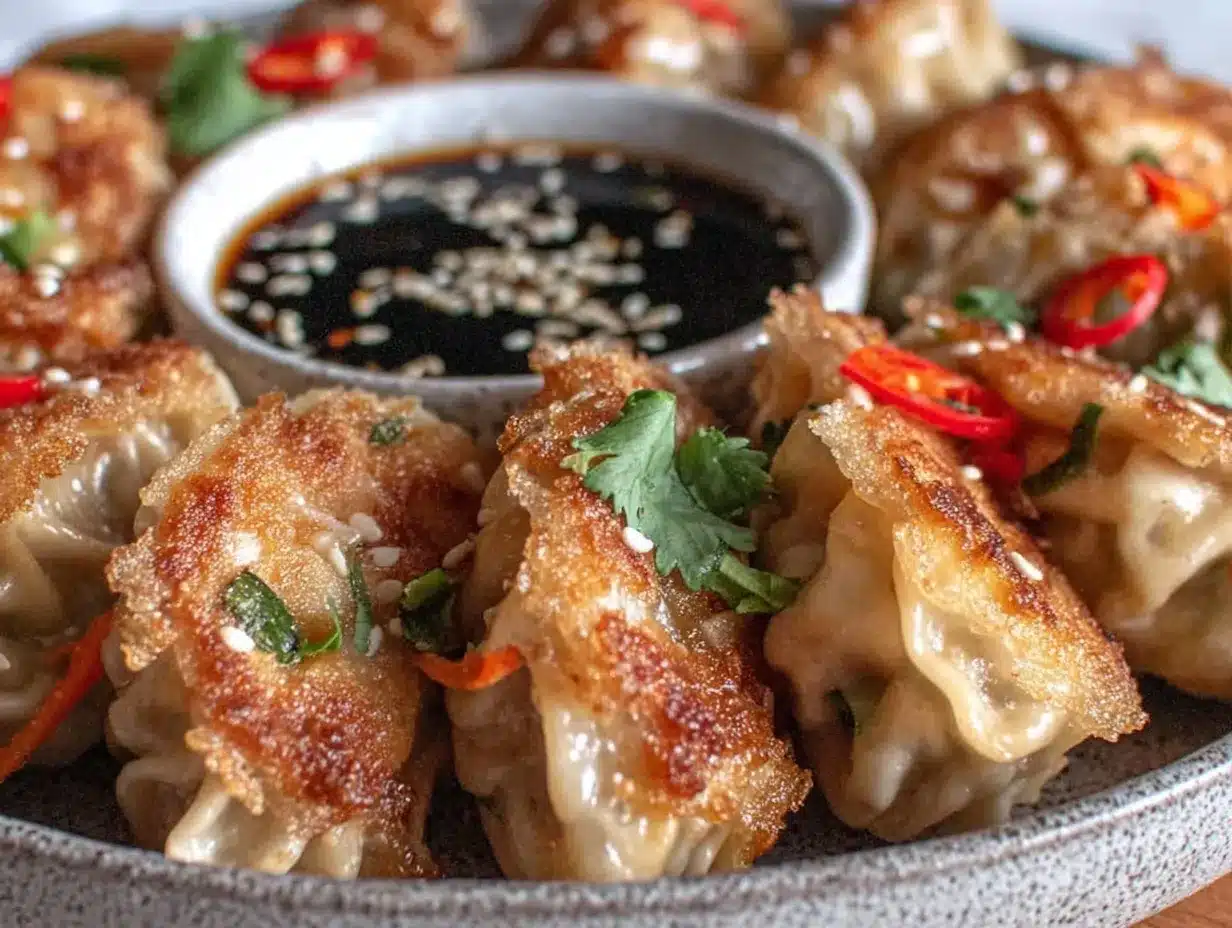 easy crispy homemade potstickers preparation steps