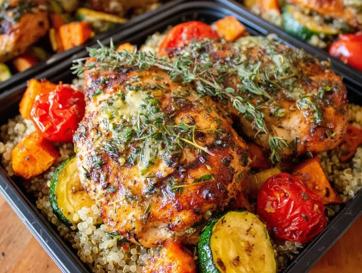 easy high protein chicken meal prep preparation steps