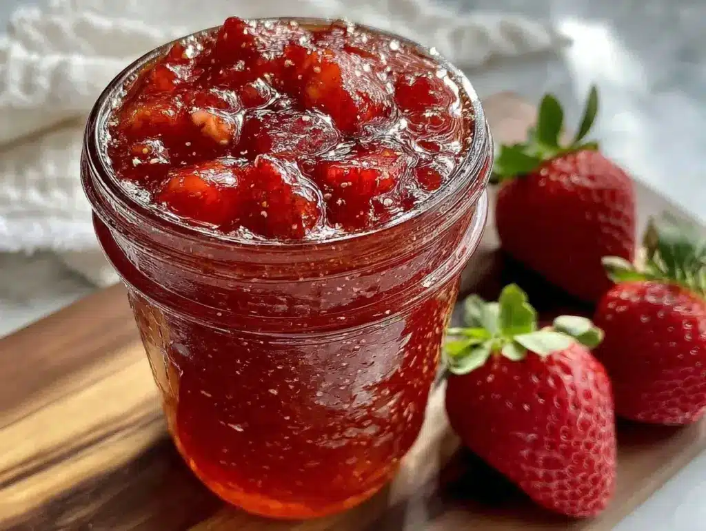easy homemade strawberry jam no pectin - featured image