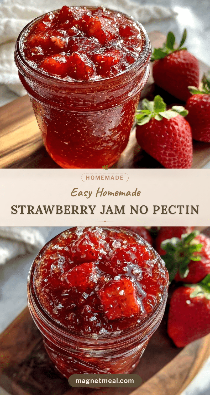easy homemade strawberry jam no pectin recipe