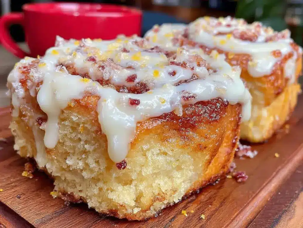fluffy homemade orange rolls - featured image