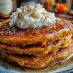 fluffy pumpkin pancakes - featured image