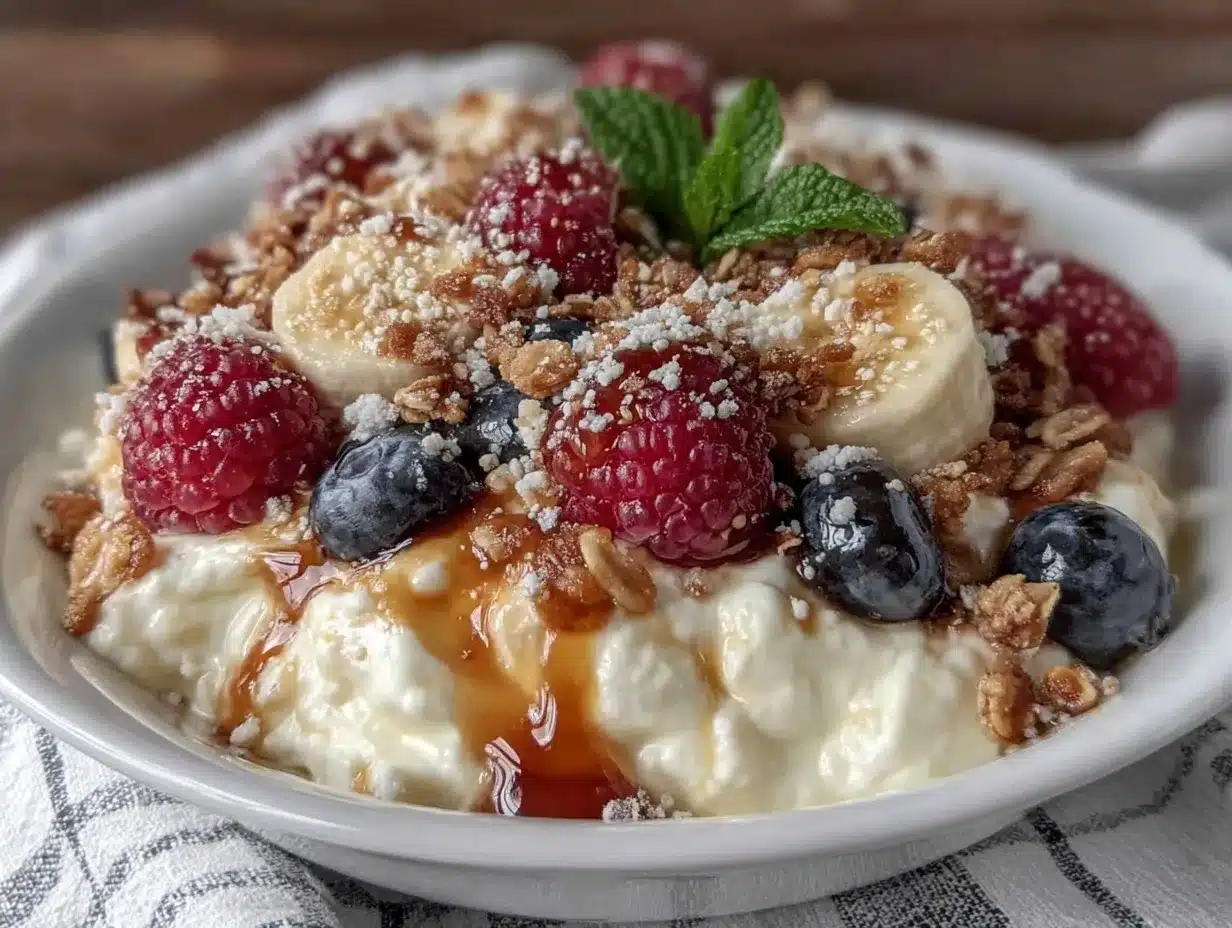 fresh greek yogurt protein bowl preparation steps