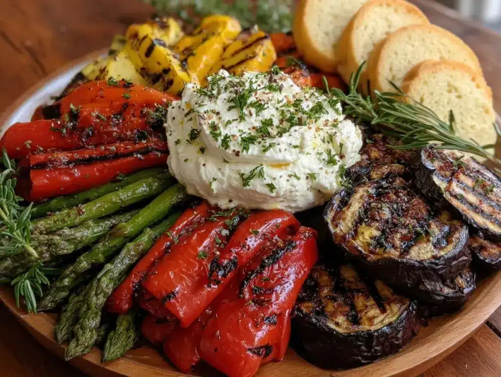 fresh grilled vegetable platter - featured image