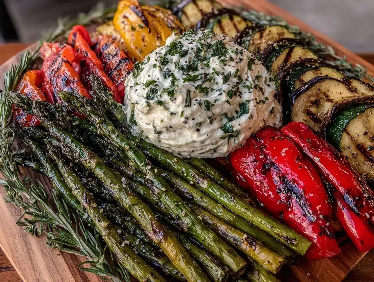 fresh grilled vegetable platter preparation steps