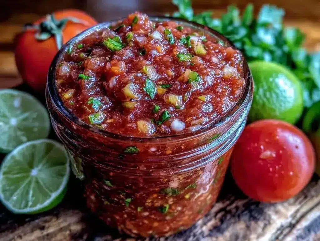 fresh homemade salsa for canning - featured image