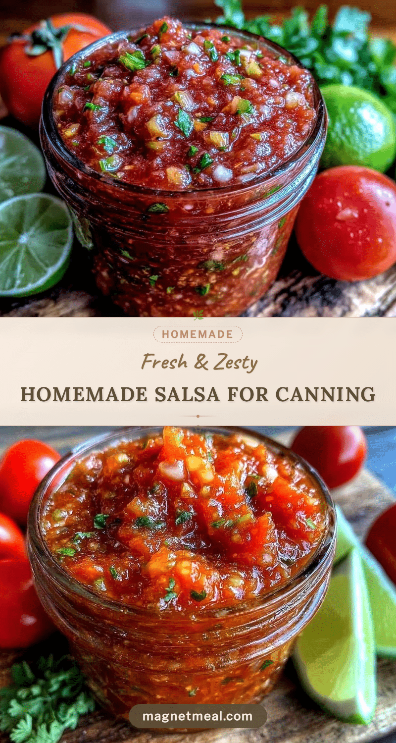 fresh homemade salsa for canning recipe