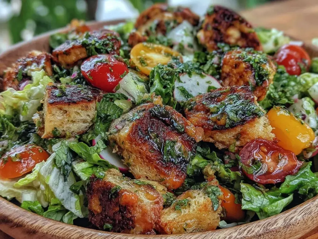 fresh lebanese fattoush salad - featured image