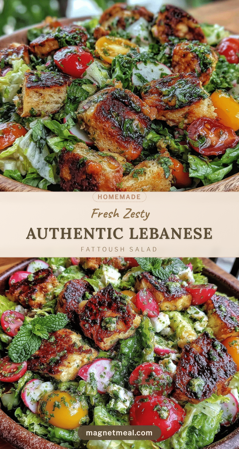 fresh lebanese fattoush salad recipe