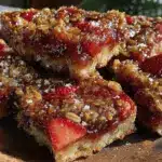 fresh strawberry crumble bars - featured image