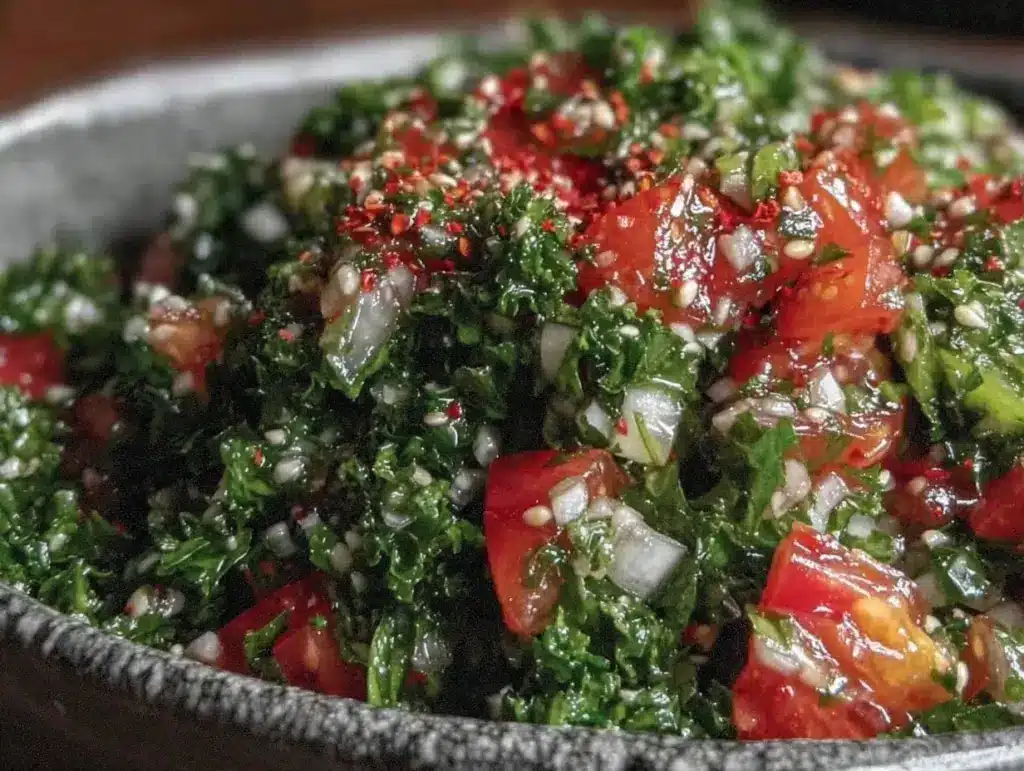 fresh tabbouleh parsley salad - featured image