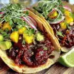 fresh vegan black bean tacos - featured image