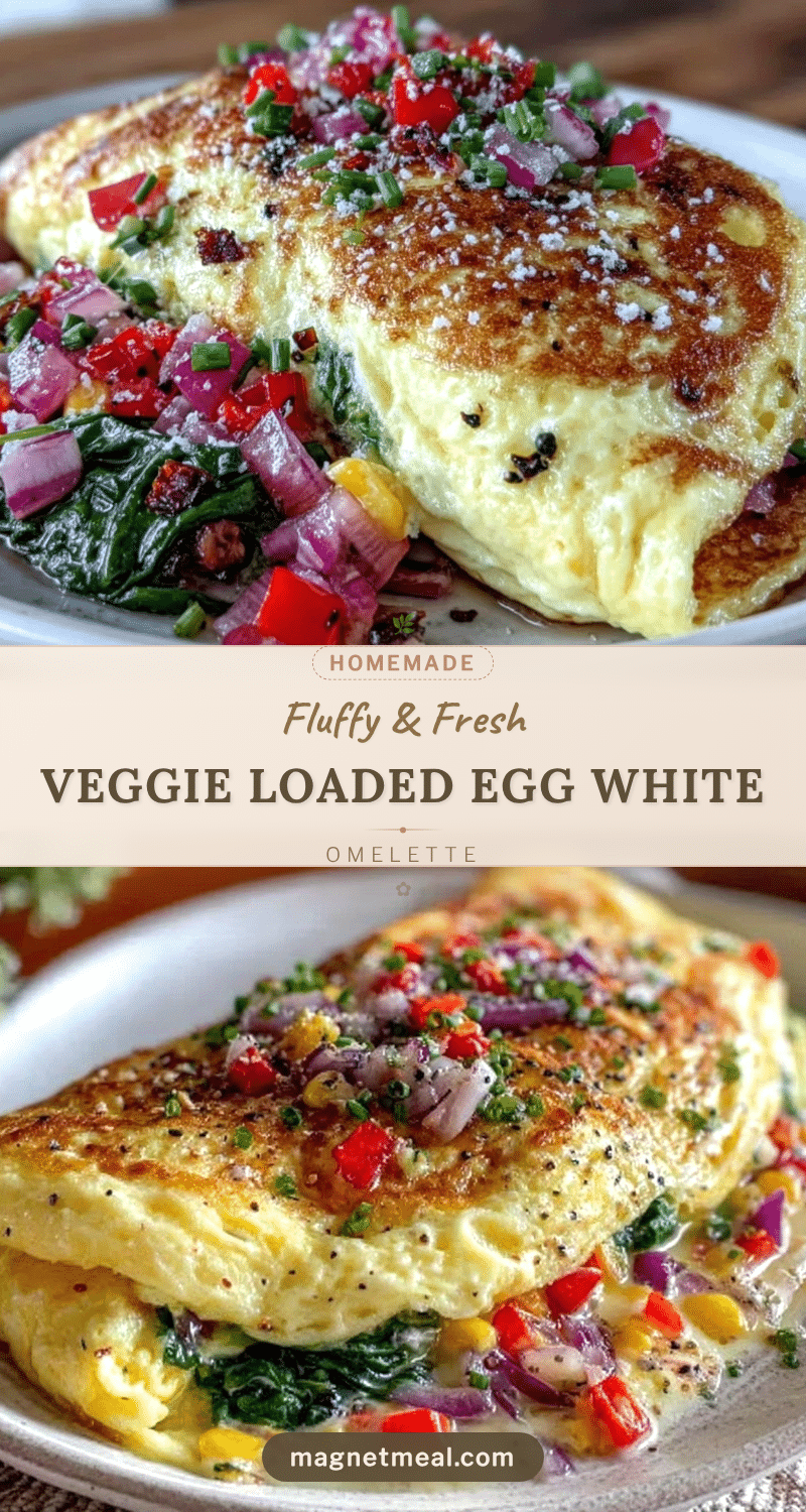 fresh veggie loaded egg white omelette recipe