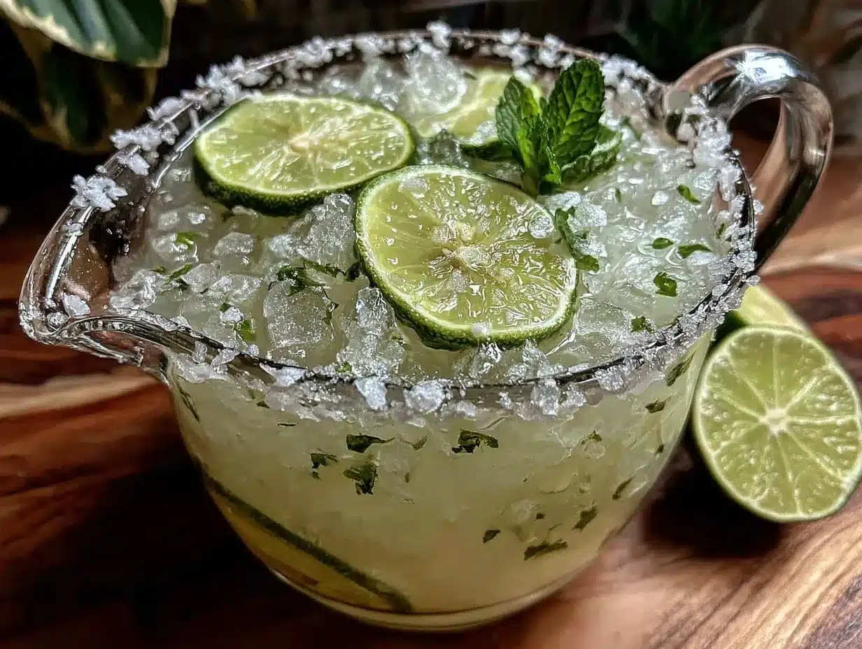 Frosty Frozen Margarita Pitcher preparation steps