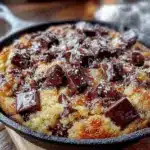 gooey cast iron chocolate chip cookie giant - featured image