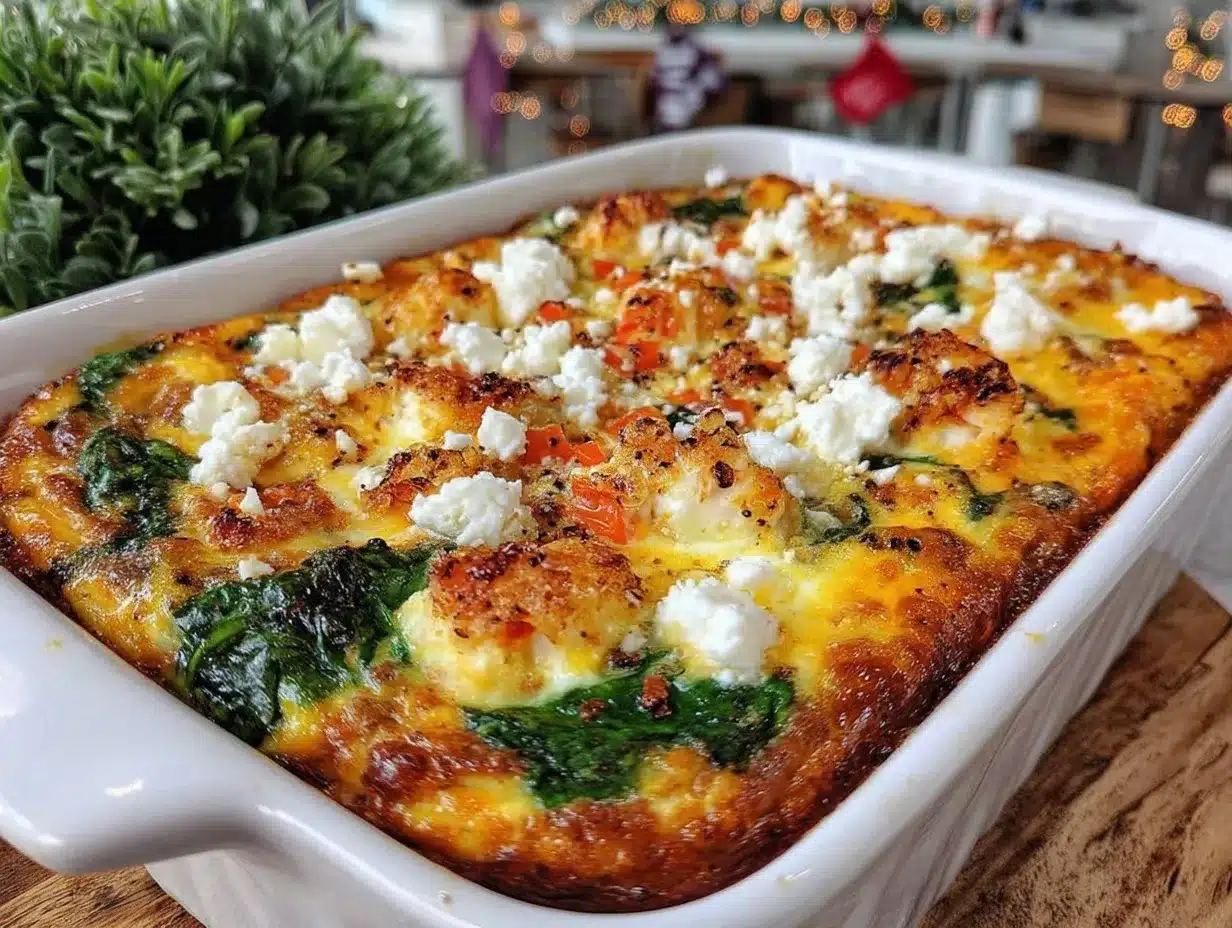 healthy veggie loaded egg white breakfast bake preparation steps