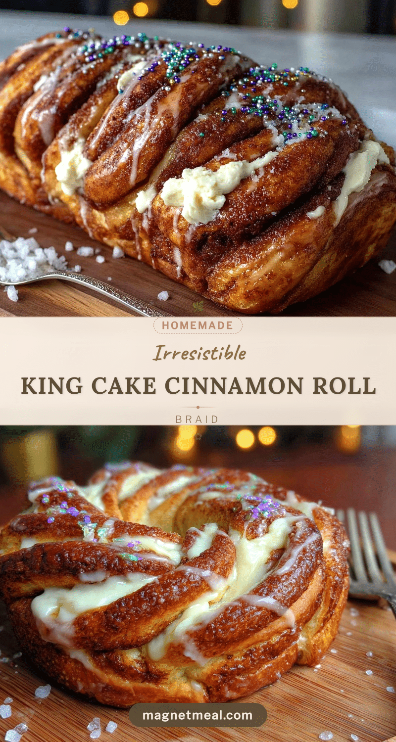 king cake cinnamon roll braid recipe