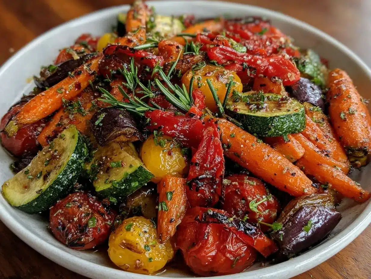 Mediterranean roasted vegetables preparation steps