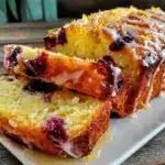 moist lemon blueberry pound cake - featured image