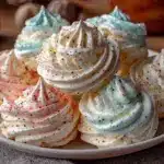 pastel swirl meringue cookies - featured image