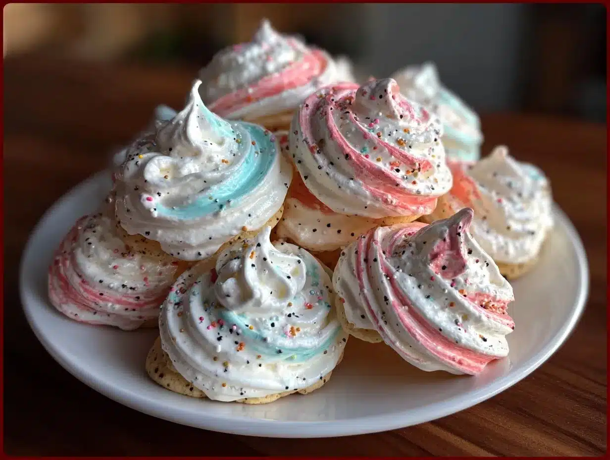 pastel swirl meringue cookies preparation steps