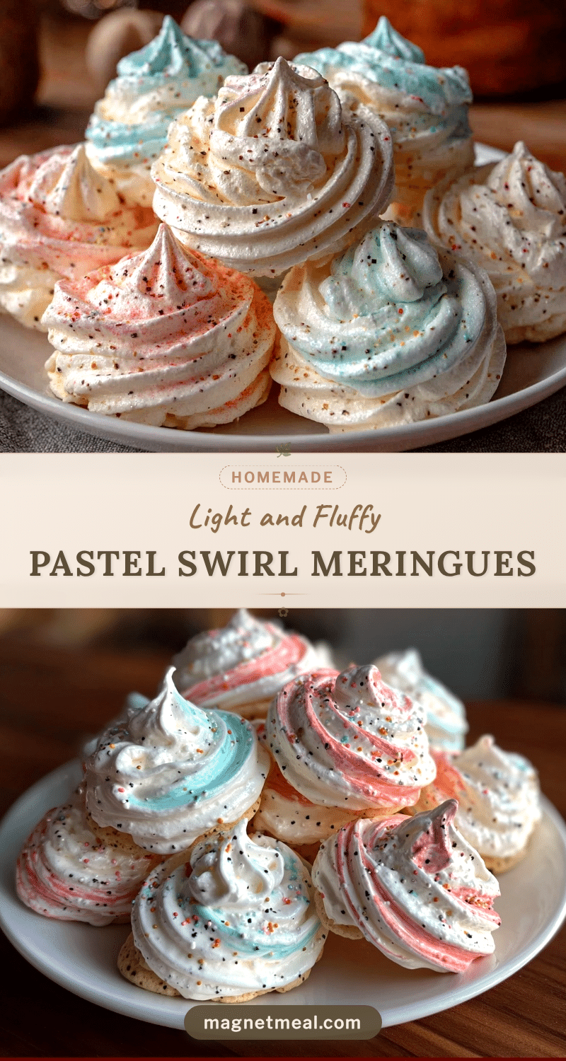 pastel swirl meringue cookies recipe