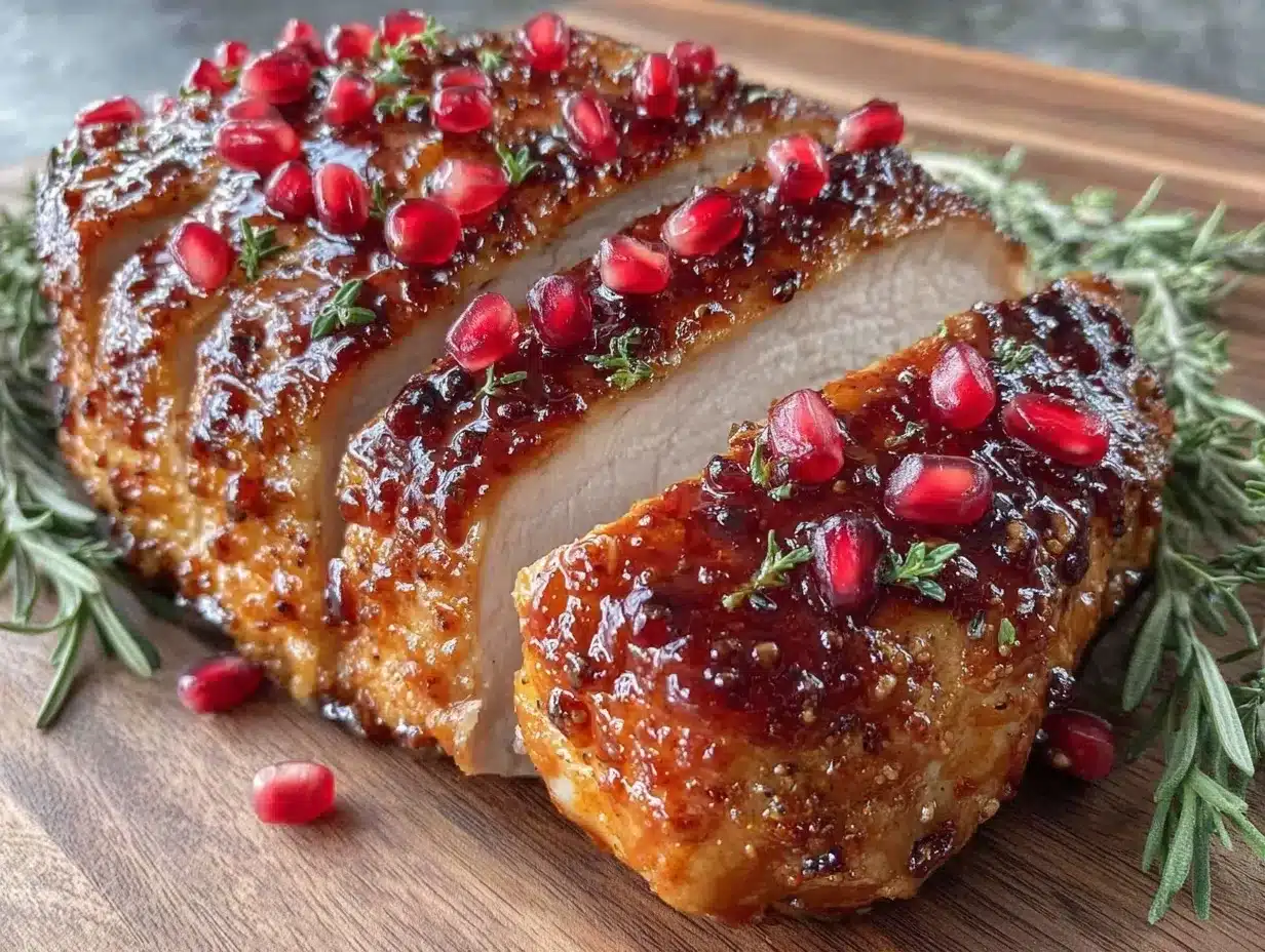 pomegranate glazed turkey breast preparation steps