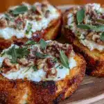 pumpkin sage goat cheese crostini - featured image