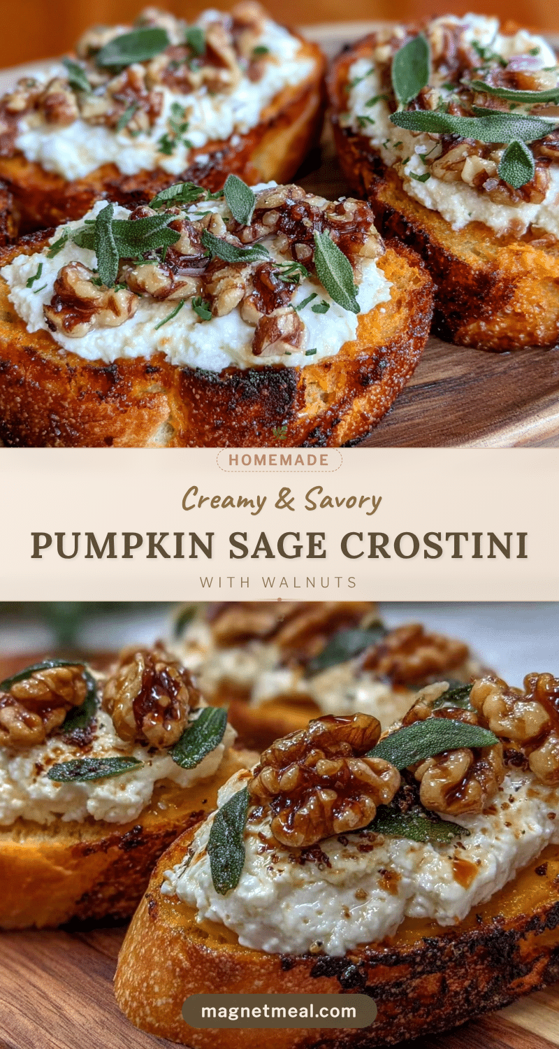 pumpkin sage goat cheese crostini recipe