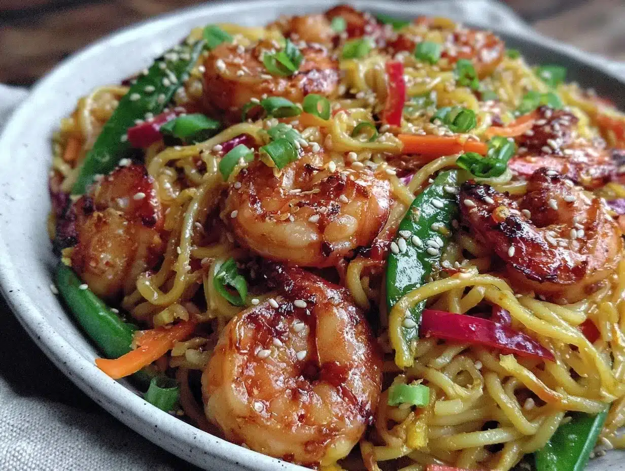 quick shrimp lo mein preparation steps