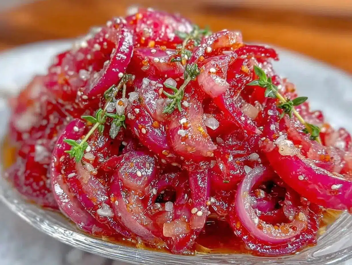 quick tangy pickled red onions preparation steps