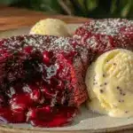 red velvet lava cake for two - featured image