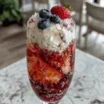 red white blue layered cocktail - featured image