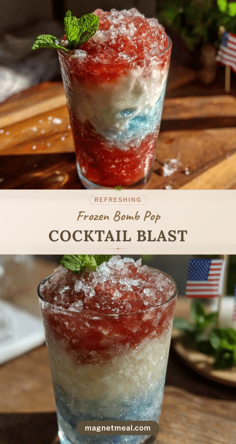 Refreshing Frozen Bomb Pop Cocktail recipe