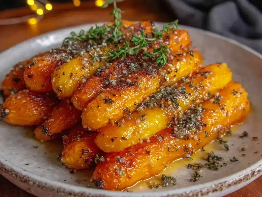 roasted honey glazed carrots - featured image