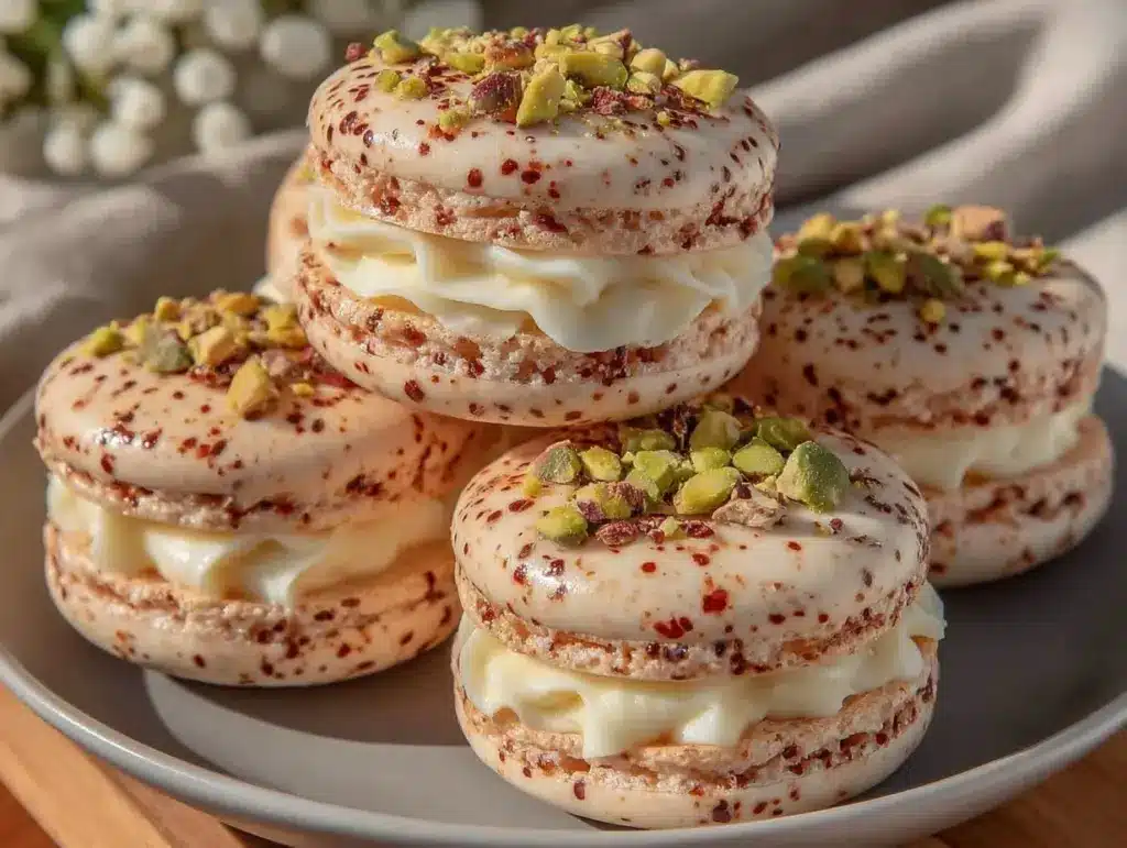 rose water macarons - featured image
